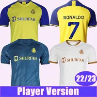 2223 al Nassr FC Player Version Soccer Jerseys Mens Ronaldo Home Yellow إصدار أصفر بعيدًا