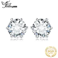 Stud JewelryPalace D Color Total 06ct 1ct 2ct 3ct 4ct 6ct S925 Sterling Silver Earrings for Woman 230303