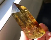 Cała naturalna żółta kalcyt Kamień Kryształ Kwarc różdżka selenitowy Kamienny Punkt Mineralny Próbka Reiki Heali4332515
