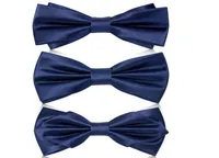 Bow Ties 2021 Brand Fashion Men039s Double Fabric Navy Blue Bowtie Banquet Host Wedding Bridegroom Butterfly Tie With Gift Box15198453