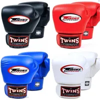 8 10 12 14 Oz Twins Gloves Kick Boxing Gloves Leather Pu Sanda Sandbag Training Black Boxing Gloves Men Women Guantes Muay Thai2703