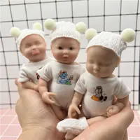 Dolls 6inch Bebe Reborn Dolls Soft Solid Silicone Girl Boy With lovely Animal zodiac signs Outfits Hats Birthday Gift Doll CollectionL230306