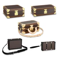 Üst Lüks Tasarımcı Bag Organizer Saklama Kutusu Taşınabilir Messenger Saat Mücevher Kutuları Şık Avrupa ve Amerikan Klasik Styl303R