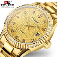 TEVISE Automatic Mechanical Watch Men Watch Automatico Auto Date Luminous Male Clock Mechanical Wristwatch reloj hombre293K