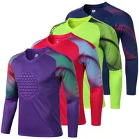 Men's T-Shirts Soccer Jerseys Sports Football Long Sleeves Rugby Goal keeper Jersey Uniforms Youth Breathable Top Soccer Goalkeeper Jersey G230306