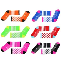 Sports Socks Knee-higg Wear Resistant For Cycling (Patterns On The Left And Right Are Different)