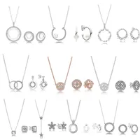 Pandora Originele S925 Sterling Silver Necklace Ear Kit is geschikt voor Dames Diy Fashion Jewelry Accessoires
