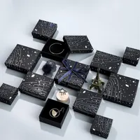 DDISPlay Wandering Earth Black Jewelry Box Forever Lovers Ring Case Planetary Chart Jewelry Collier Boîte Space Bracelet 237M
