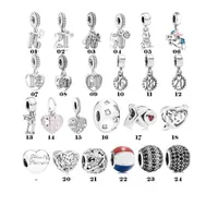 Charme Pandora en argent sterling de haute qualité PENDANT ANIMAL numérique à la mode avec des perles de suspension à boucle fixe adaptées au charme du bracelet pour femmes