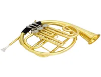 Corna francese 3 tasti FBB Strumento di ottone di alta qualità Golden Slip French Horn con Accessori per strumenti musicali a spazzole a scatola 6256356