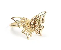 Servettringar 6st Creative Golden Butterfly Ring Dragonfly Gold Diy El Wedding Banket Table1142858