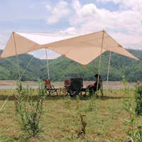 Zelte und Schutzhütten Ultralarge verschiedene Größen erhältlicher Wasserdetwoll -Camping -Zelt mit großer Pavillon Sun Shelter Markise ohne