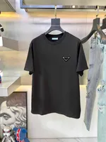 Prad t Mens shirt designer shirt men tshirt man black tee womens clothes size XXL XXXL T-Shirts 100% Cotton short sleeve chest triangle inlay