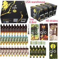 USA STOCK Atomizers GLO Vape Cartridges 0.8ml 1ml Ceramic Coil Vape Cartridge Empty Pods Thick Oil Carts Glass Tank Vaporizers 510 Thread Tap NFC Verify