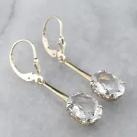 Dangle Earrings Exquisite Fashion White Zircon For Women Moissanite Drop Bridal Engagement Jewelry