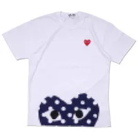 Designer tee mäns t-shirts cdg com des Garcons Little Red Hearts Mens Play T-shirt tee vit storlek XL