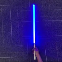 Toy Walkie Talkies 75cm Lightsaber RGB 7 Colors Change Metal Handle Laser Sword Heavy Dueling Sound Light Collision discoloration Cosplay Props 230307