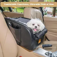 Dog Travel Outdoors Auto Seggiolino auto Booster Adatto a piccoli cuscini rimovibili Installazione di gancio di sicurezza sulla console bracciolo traspirante 230307