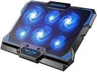 Laptop cooling pad laptop cooler med 6 tyst LED -fläktar för 15617 tums bärbar dator kylfläktstativ bärbar ultra smal USB -powered6531306