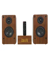 Portabla högtalare trä trådlösa Bluetooth -högtalare med klockljudstänger för TV 21 hemmabiosystem subwoofer stereo boombox 1286058