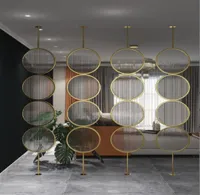 Telas luxuosas divisórias de sala de estar de vidro temperado de entrada moderna luxuosa