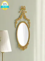 المرايا زخرفية الحامل مرآة الذهب عتيقة تصميم الجدار إطار حمام المساق الرجع