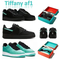 Orignal Box Tiffanys Shoes Tiffany Af1 Airforce 1とCo Air Force One Low Men Women Blue Black Multi Color DZ1382-001 Mens Trainers Sports Sneakersサイズ36-45
