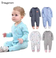 Orangemom moda bebek pijamaları bebek kız giyim unisex erkek kıyafetleri 100 pamuk süren doğumlu 220127179687