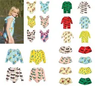 UPF 50 Kids Swimwear Hugo houdt van Tiki Summer Baby Girls Bikini Suit met lange mouwen zwempak Boys Bathing Swimming Desse 2201223942387