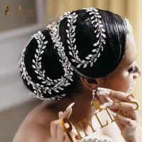 Hair Clips & Barrettes Handmade 1M Bridal Headband Extra Long Wedding Tiaras Accessories Rhinestone Headpiece Crystal VineHair