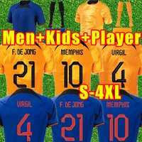 2022 2023 Hollanda Memphis Futbol Formaları De Jong Holland de Ligt Wijnaldum Van Dijk 23 Futbol Gömlek Erkek Çocuk Kiti Dumfries Kadın Hayranlar Oyuncu Sürüm 3xl 4xl 4xl