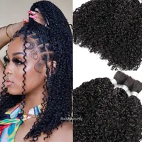 Wig Caps Sassy Curly Brazilian Human Hair Bulk for Braiding No Weft Extension Unprocessed Remy Hair Weaving Micro Braids 100g 1Piece J230306