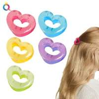 Ins Fashion Women Ribbon Eleganti Canni a cuore Agli artigli dolci per capelli caramelle Clip per acconciatura Accessori per capelli per capelli.