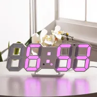 Design moderno Design 3D Wall Clock Digital Digital Clocks Display Home Living Room Office Tavolo Night283o
