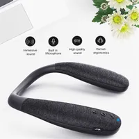 Cell Phone Speakers Neck Mount Bluetooth Speaker Wireless Wearable True Stereo Personal PortableSpeaker With Microphone Subwoofer Outdoor Waterproof W0224