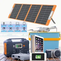 Portable Sunpower Solar Panel Output 100W 18V high efficiency Solar Charger with DC Type-c/QC3.0 Charge For tourist cells Phones Power Station Van RV Road Trip Camping