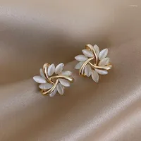 Studörhängen 2023 Mode Geometrische Acryl Frauen Opal Sonnenblume Einfache Exquisite Ohrstecker Modeschmuck Ladies