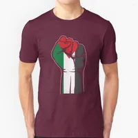 Mäns T-skjortor Free Palestine Fight Revolution Trend T-shirt Men Summer High Quality Cotton Tops Gaza