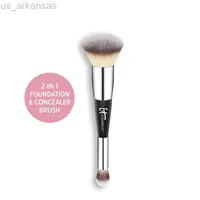 Makeup Brushes Heavenly Luxe Complexion Perfection Brush #7 Dual Airbrush Foundation concealer Borste It Cosmetics Nos Contour Makeup Brush W0307