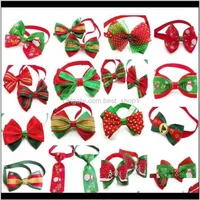 Apparel 100Pclot Christmas Holiday Bow Cute Neckties Collar Pet Puppy Dog Cat Ties Accessories Grooming Supplies P88 201029 7Jqng 2496
