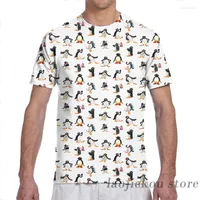 Camisetas para hombres Pingu MOOD Men Camiseta Mujeres en todo el estampado Camiseta Fashion Girl Boy Tops Camas de manga corta Camiseta de manga corta