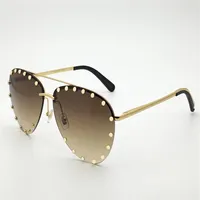 Fashion Classic Vintage the Party Sunglasses for Homme and Women Metal Pilot Rivet Lunets Avant-Garde Style Top Quality Anti-2414