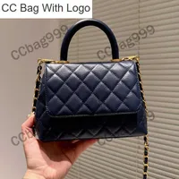 CC Handbags Mini Flap Caviar Co Handle Totes Bags Quilted Cowhide Leather Gold Metal Hardware Handbags Portable Clutch Bag Wallet Classic Womens Luxurys Shoulde