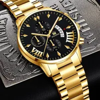 Luxe klassieke robe regarde les affaires Heren Horloges Quartz Horloge RVS Man Klok Casual Mannen Reloj Men Watches3208