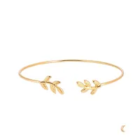 Бисерные пряди 10 %/Set Leaves Bracelet Jewelry Women Fashion Tharmed Complete Open Bangle Bohemian узло