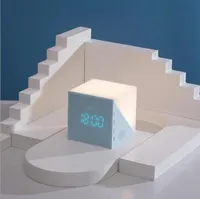 Light Light childen LED الإلكترونية على مدار الساعة الرقمية ، الوقت الصخري ، Rubik039S Cube Mini Clock Clock Clock Snooze Timer Table Clocks Home 2349197