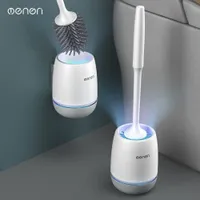 Toilet Brushes Holders Brush toilet suitable for cleaning the corners of the bathroom toilet and floor Long handle brush silicone cleaning brush 230307