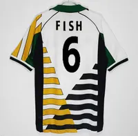 Top 1998 South Retro Soccer Jerseys Home Away Green Yellow Football Shirt 1994 Classic Bartlett Fish Parker Joram Moshoeu Africa National Drużyna 94 98 Rozmiar S-XXL
