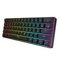 3 Color LED Backlit Wired Mechanical KeyboardPortable Compact Waterproof Gaming Keyboard 61 Keys Gateron Switchs For Desktop4846480