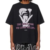 23SS RH COME COME zweiter Buchstabe gedruckter T-Shirt-Buchstaben schwarzer kurzärmelige Männer-T-Shirts Mode Mann Frauen Vintage T-Shirt FZTX2022